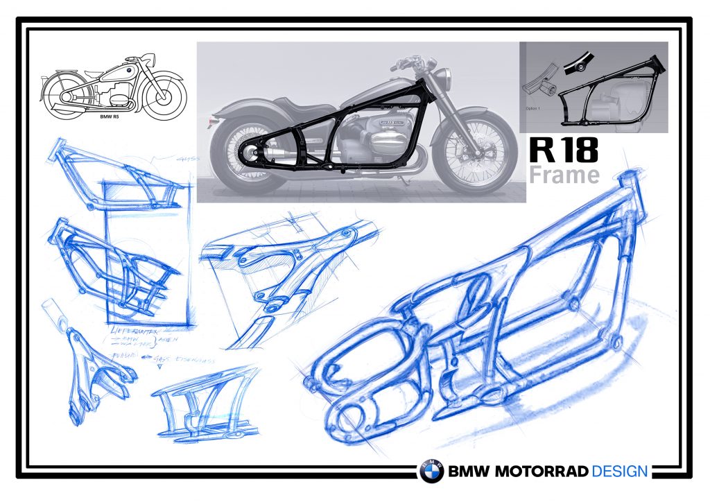 BMW R18 Şasi Tasarım Çizimleri